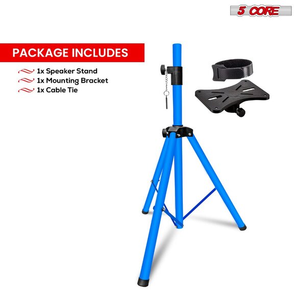 Speaker Stand Tripod Short Adjustable Monitor Stands SS HD 1PK SKY BLU 4FT - Picture 10 of 10